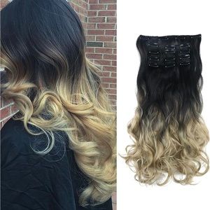 - 20 inch 16 clips hair extension clip in